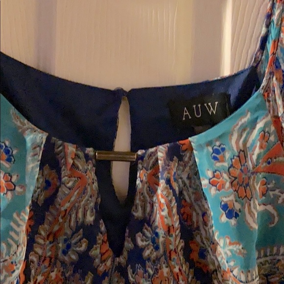 Auw blue floral dress size-L - Picture 3 of 7